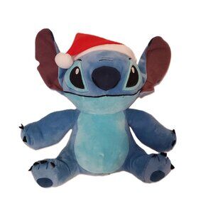 Disney Stitch Lilo Stuffed 10 inch stuffie plush Christmas Kohls LN Hat Santa